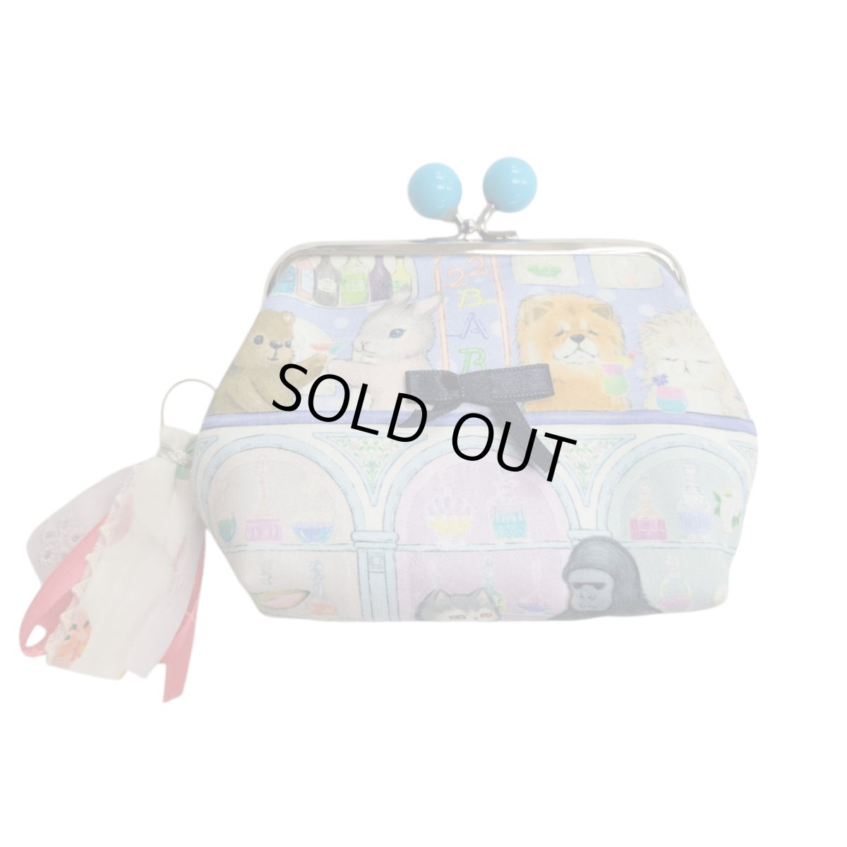 画像1: 【ハンドメイド】yukiemonがま口ポーチ　Y-2 (1)