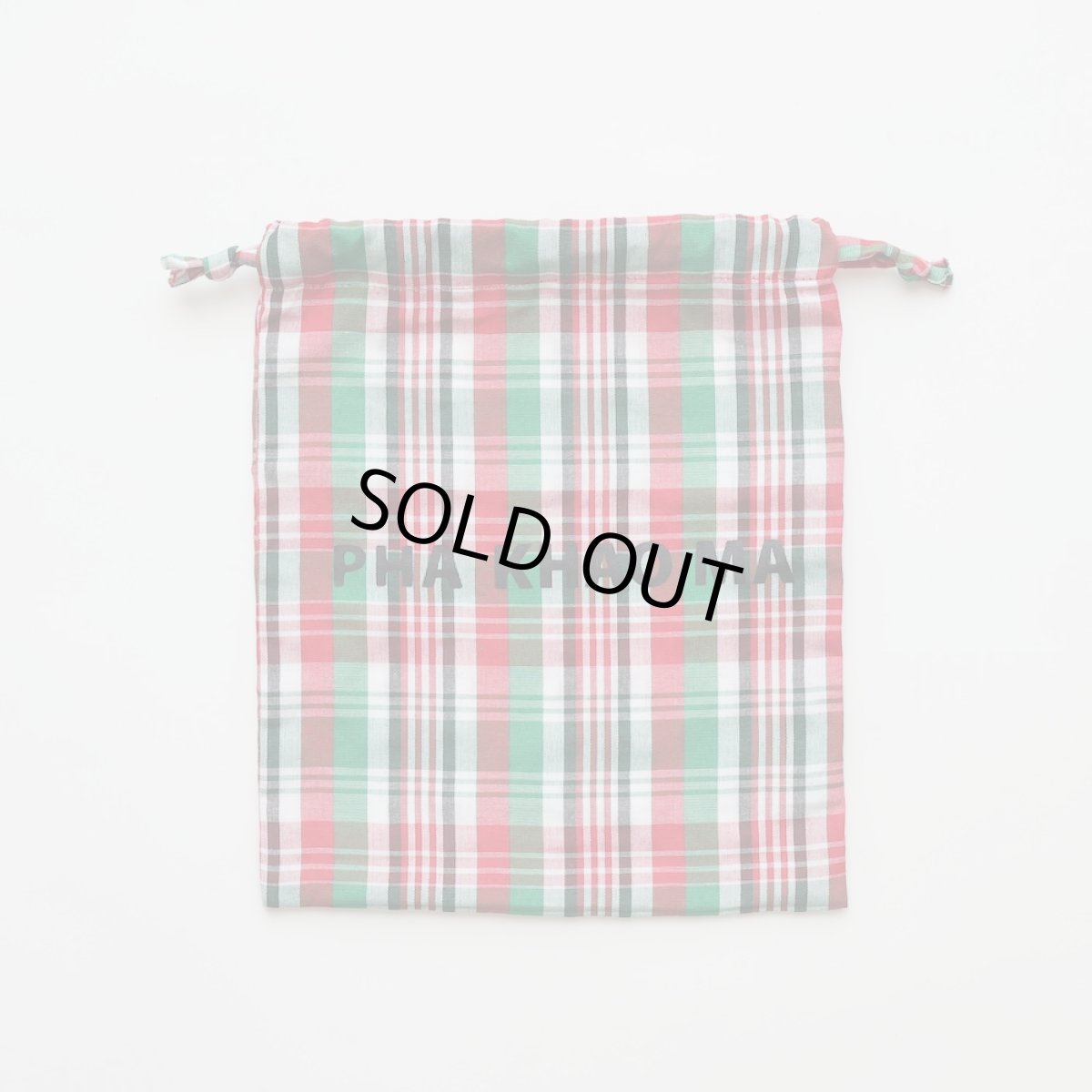 画像2: PHA KHAO MA Drawstring bag RD×GR (2)