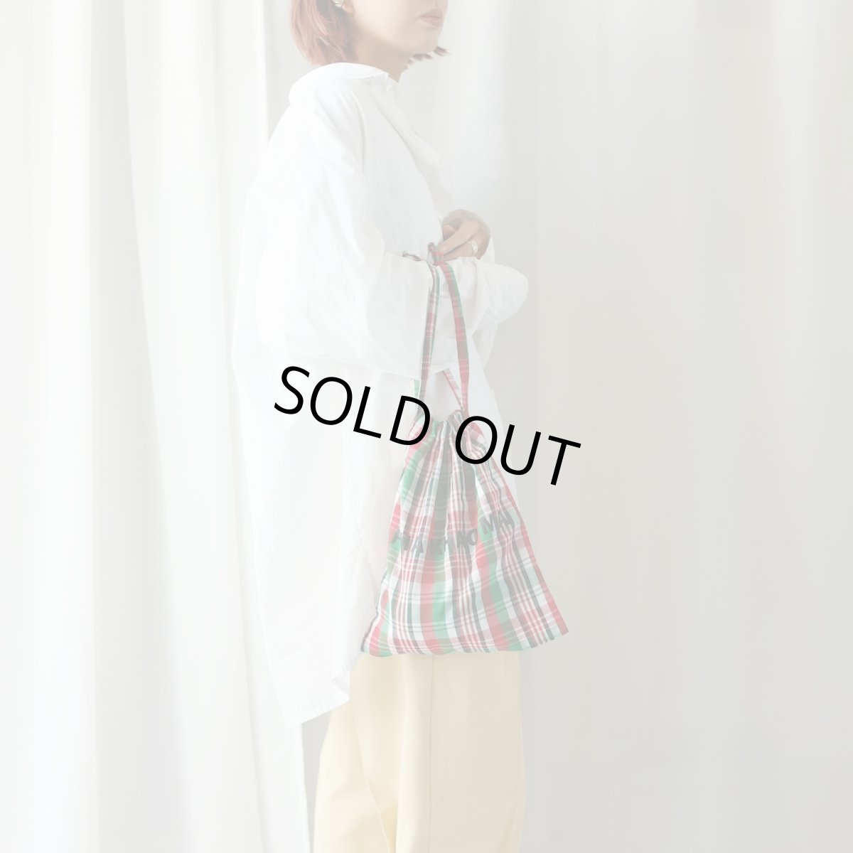 画像5: PHA KHAO MA Drawstring bag RD×GR (5)