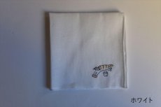 画像3: 【倉敷意匠】トラネコボンボン 小幅リネン刺繍ハンカチ (3)