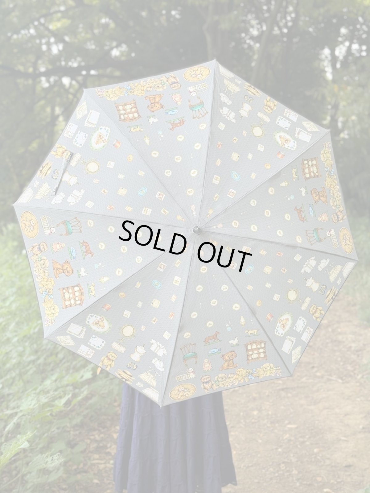 画像6: 【11月中旬〜11月下旬】蚤の市パラソル・グレー 5105290 (6)