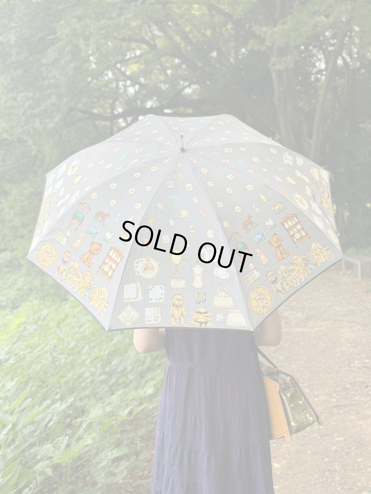 画像5: 【11月中旬〜11月下旬】蚤の市パラソル・グレー 5105290 (5)