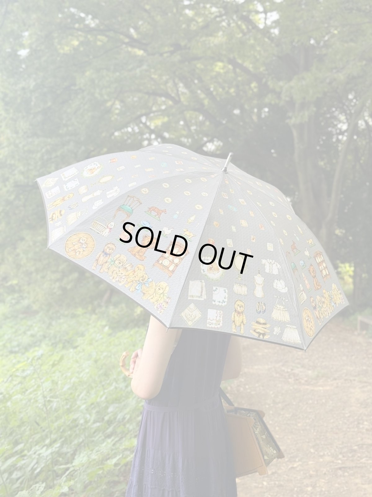 画像4: 【11月中旬〜11月下旬】蚤の市パラソル・グレー 5105290 (4)