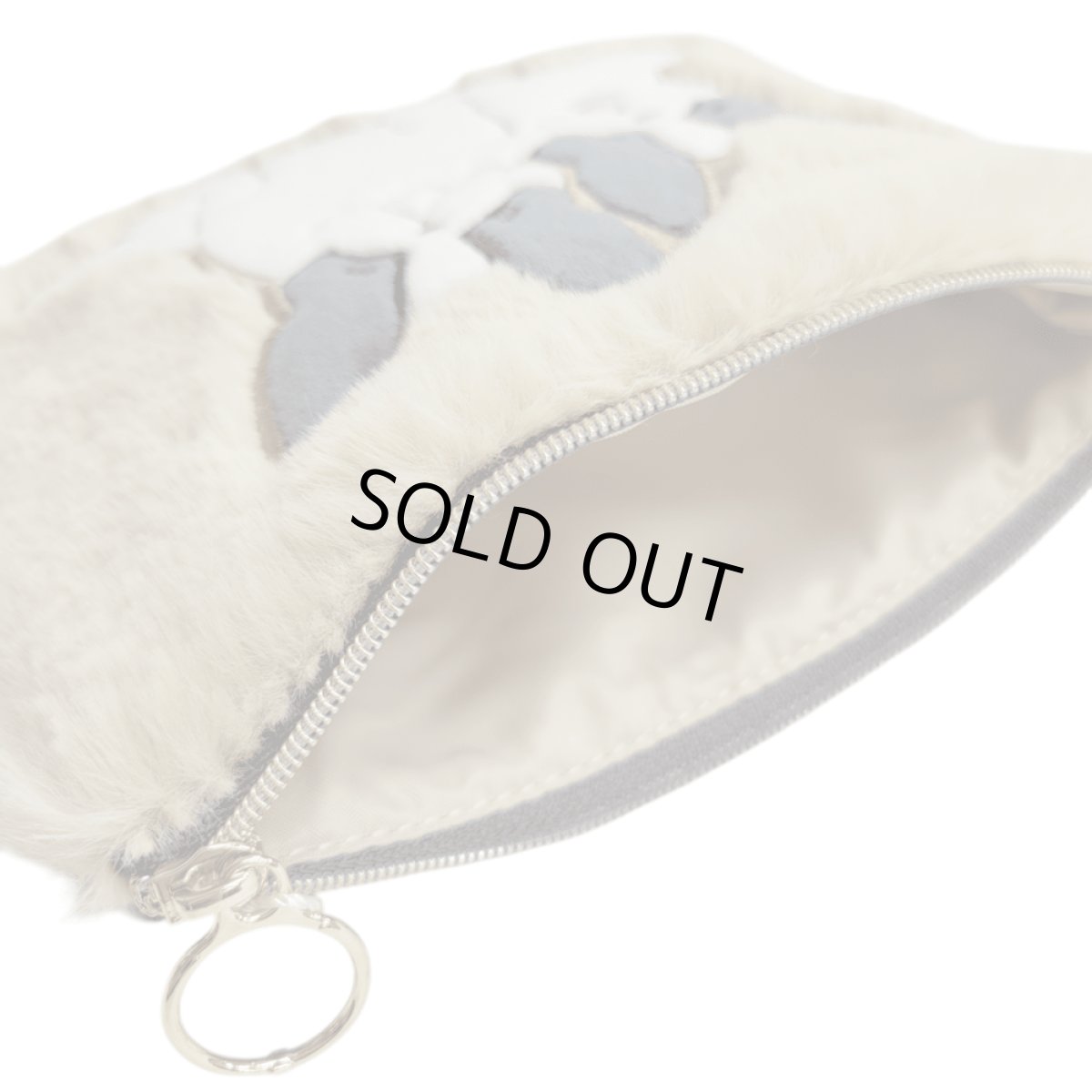 画像13: 【フラワーリング】もふもふアニマルフラットポーチ (13)