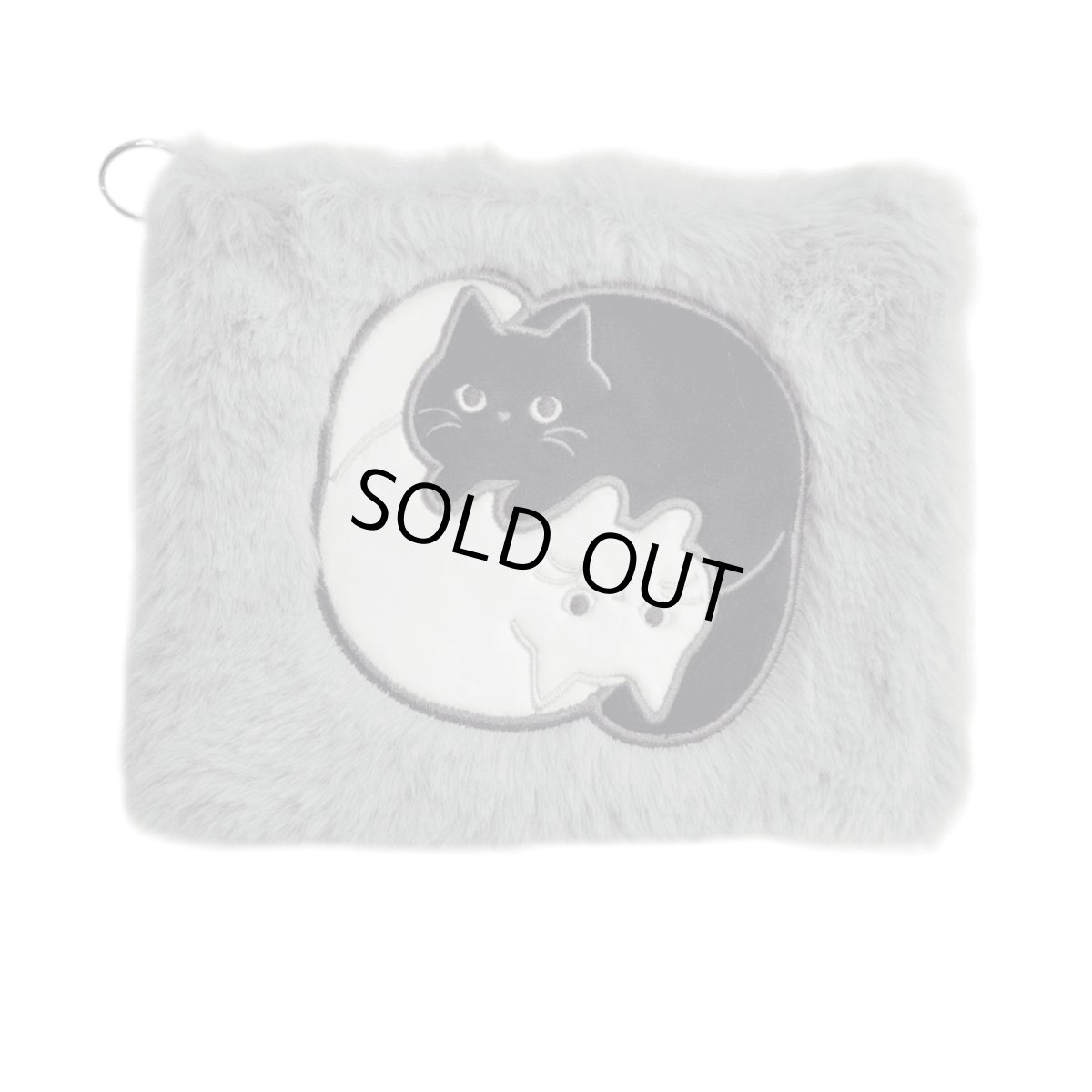 画像2: 【フラワーリング】もふもふアニマルフラットポーチ (2)