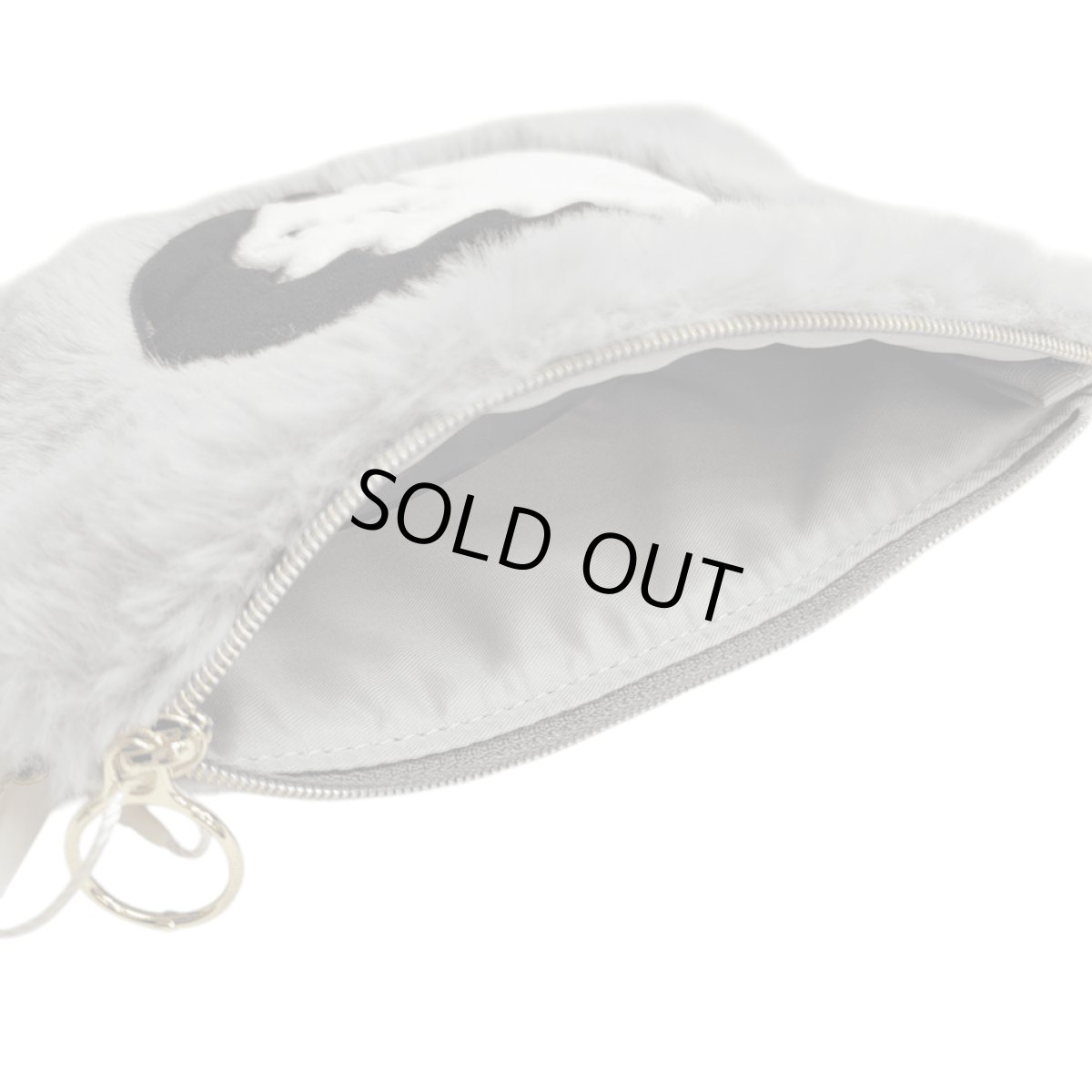 画像4: 【フラワーリング】もふもふアニマルフラットポーチ (4)