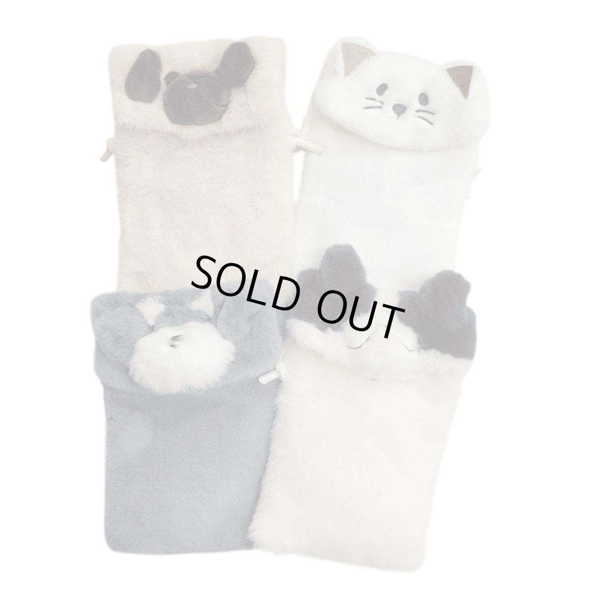 画像1: 【フラワーリング】もふもふアニマルマルチポシェット (1)