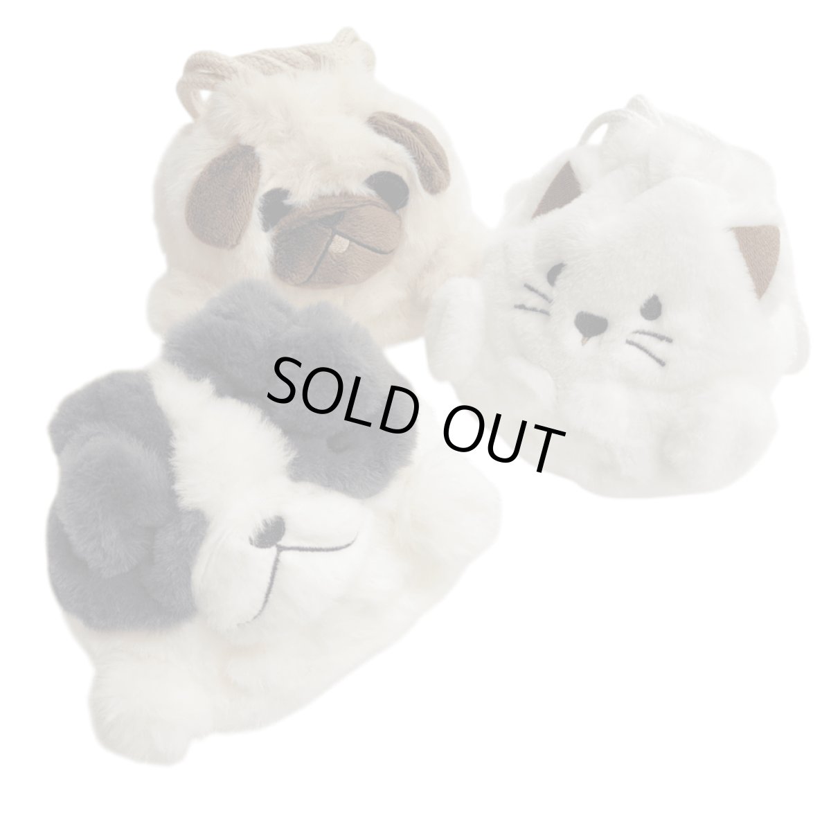 画像1: 【フラワーリング】もふもふアニマル巾着 (1)