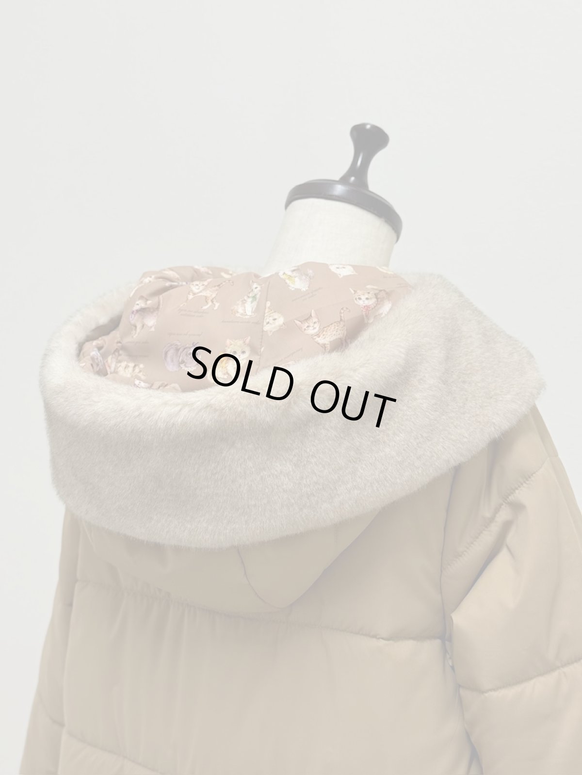 画像14: 【12月上旬〜12月中旬】ぷくぷくテキスタイルリバーコート（3L）5695140 (14)