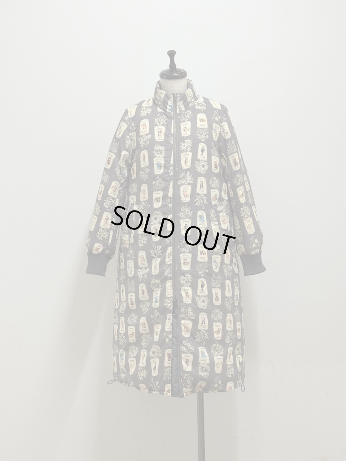 画像26: 【12月上旬〜12月中旬】ぷくぷくテキスタイルリバーロングコート（3L）5695160 (26)