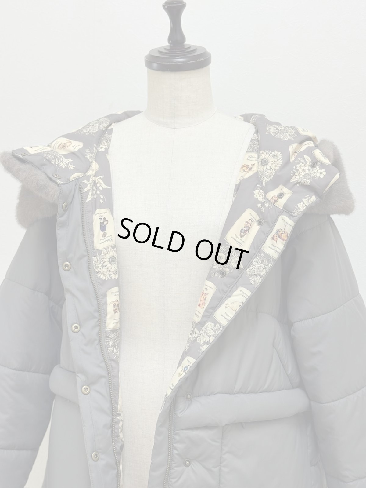 画像5: 【12月上旬〜12月中旬】ぷくぷくテキスタイルリバーコート（3L）5695140 (5)