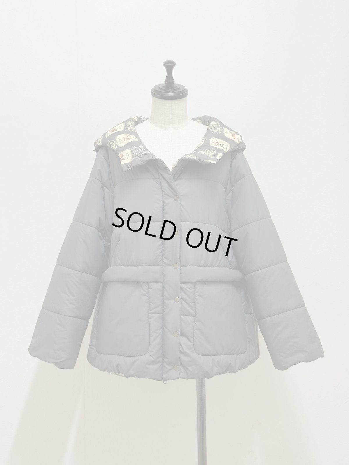 画像6: 【12月上旬〜12月中旬】ぷくぷくテキスタイルリバーコート（3L）5695140 (6)