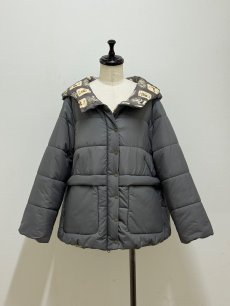 画像6: 【12月上旬〜12月中旬】ぷくぷくテキスタイルリバーコート（3L）5695140 (6)