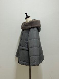 画像2: 【12月上旬〜12月中旬】ぷくぷくテキスタイルリバーコート（3L）5695140 (2)