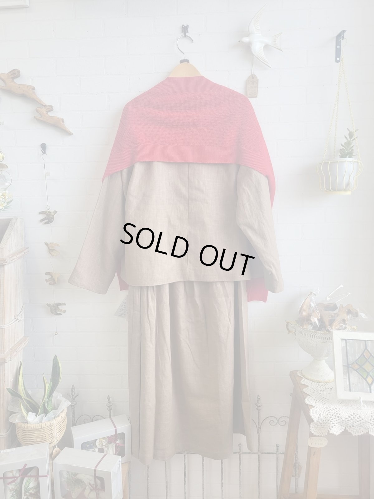 画像10: Humming bird　メリノウール100％へリンボン柄マフラー　NV (10)