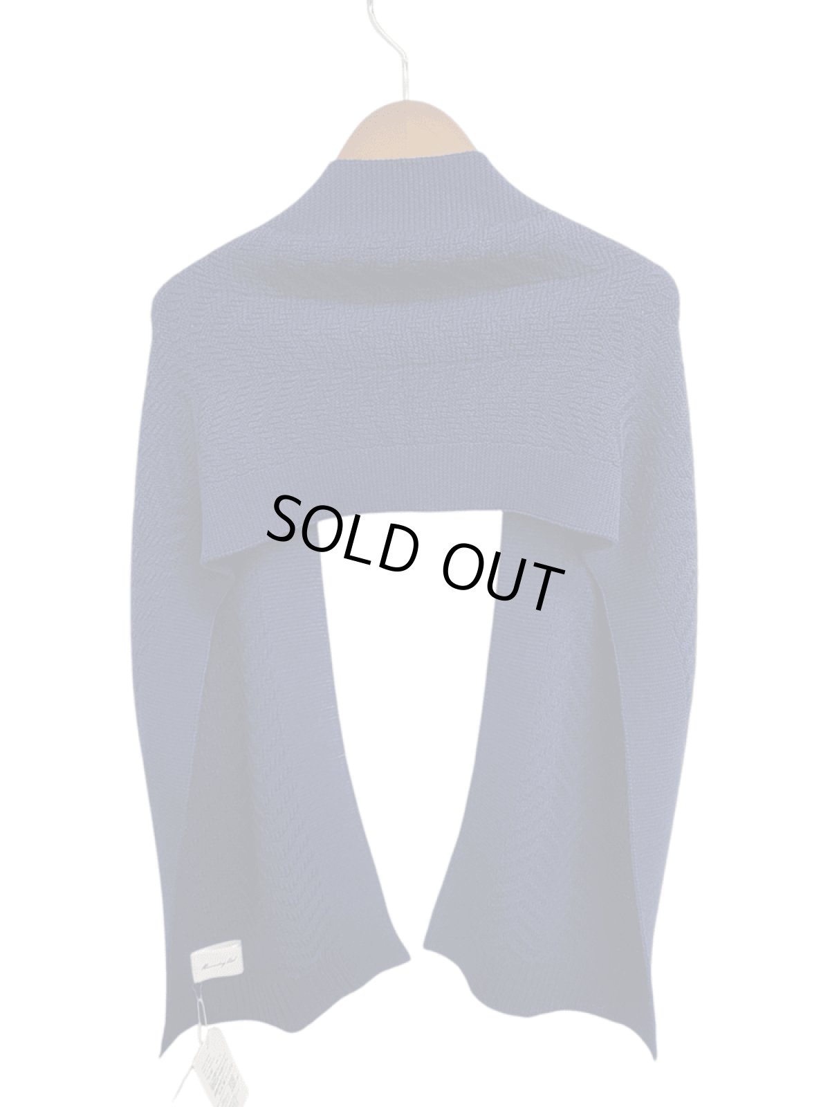 画像3: Humming bird　メリノウール100％へリンボン柄マフラー　NV (3)