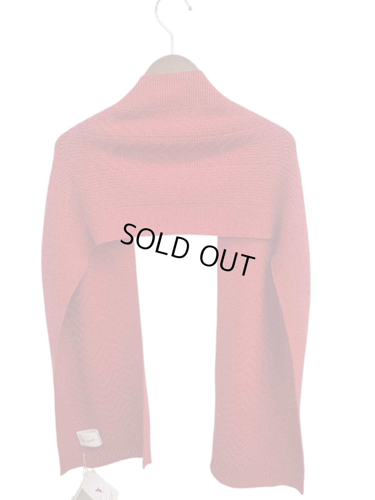 画像3: Humming bird　メリノウール100％へリンボン柄マフラー　RD (3)