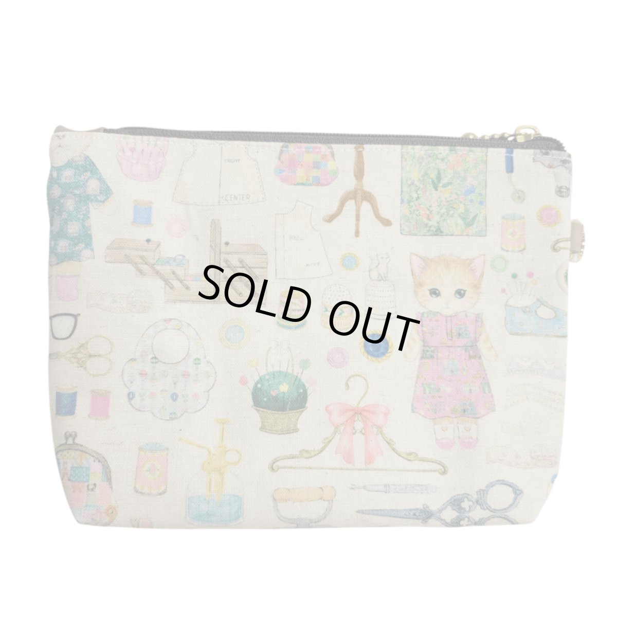 画像2: 【ハンドメイド】yukiemonファスナーポーチ　Y-37 (2)