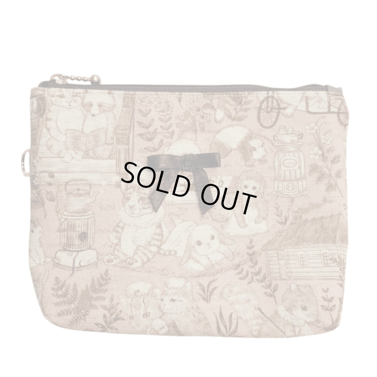 画像1: 【ハンドメイド】yukiemonファスナーポーチ　Y-42 (1)