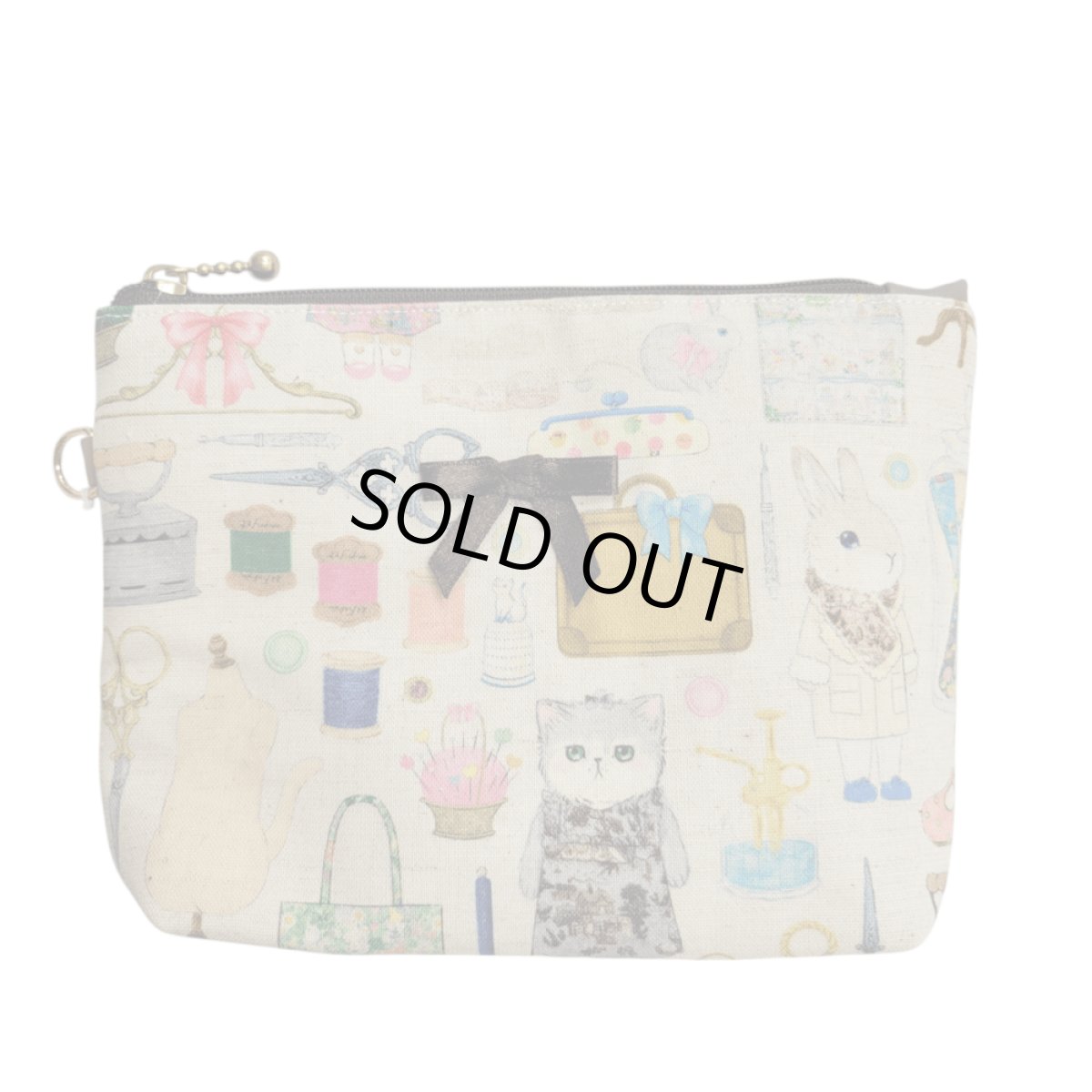 画像1: 【ハンドメイド】yukiemonファスナーポーチ　Y-37 (1)