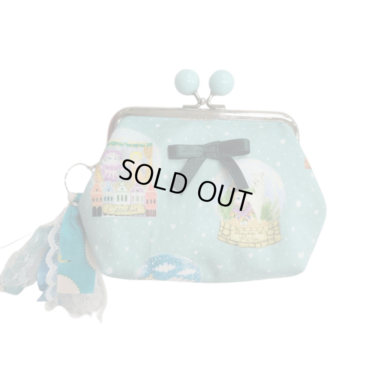 画像1: 【ハンドメイド】yukiemonがま口ポーチ　Y-26 (1)