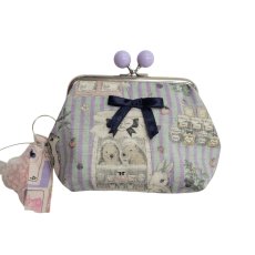 画像1: 【ハンドメイド】yukiemonがま口ポーチ　Y-27 (1)