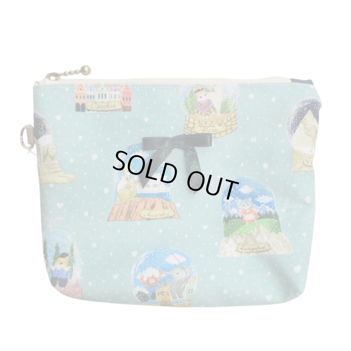 画像1: 【ハンドメイド】yukiemonファスナーポーチ　Y-40 (1)