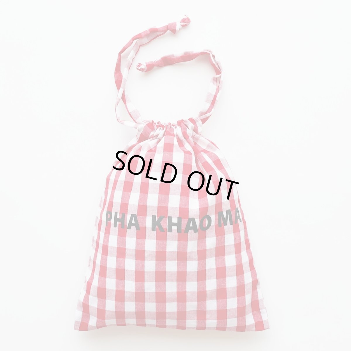 画像1: PHA KHAO MA Drawstring bag RD (1)