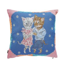 画像1: Nathalie Lete Cushion cover Dance cats NL375 (1)