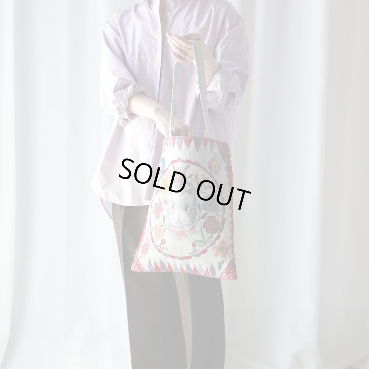 画像3: Nathalie Lete Rectangle tote bag Two Birds NL362 (3)
