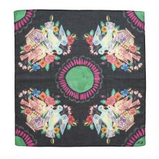 画像1: Nathalie Lete Handkerchief Two Birds　NL352 (1)