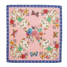 画像1: Nathalie Lete Handkerchief Lucky cat　NL354 (1)