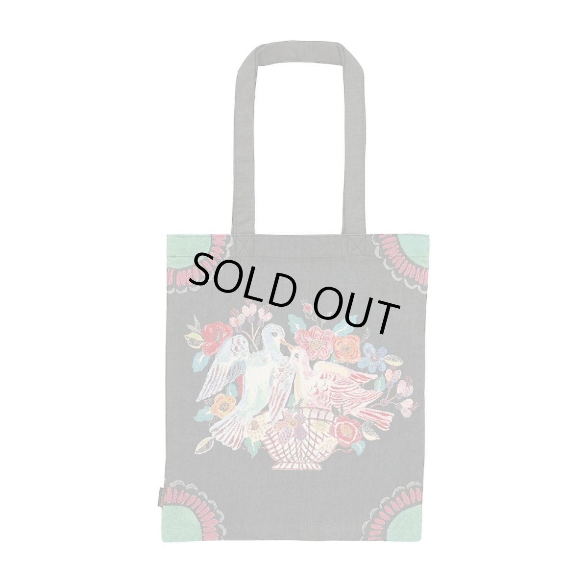 画像1: Nathalie Lete Rectangle tote bag Two Birds NL362 (1)