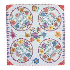 画像1: Nathalie Lete Handkerchief Blue cat　NL351 (1)