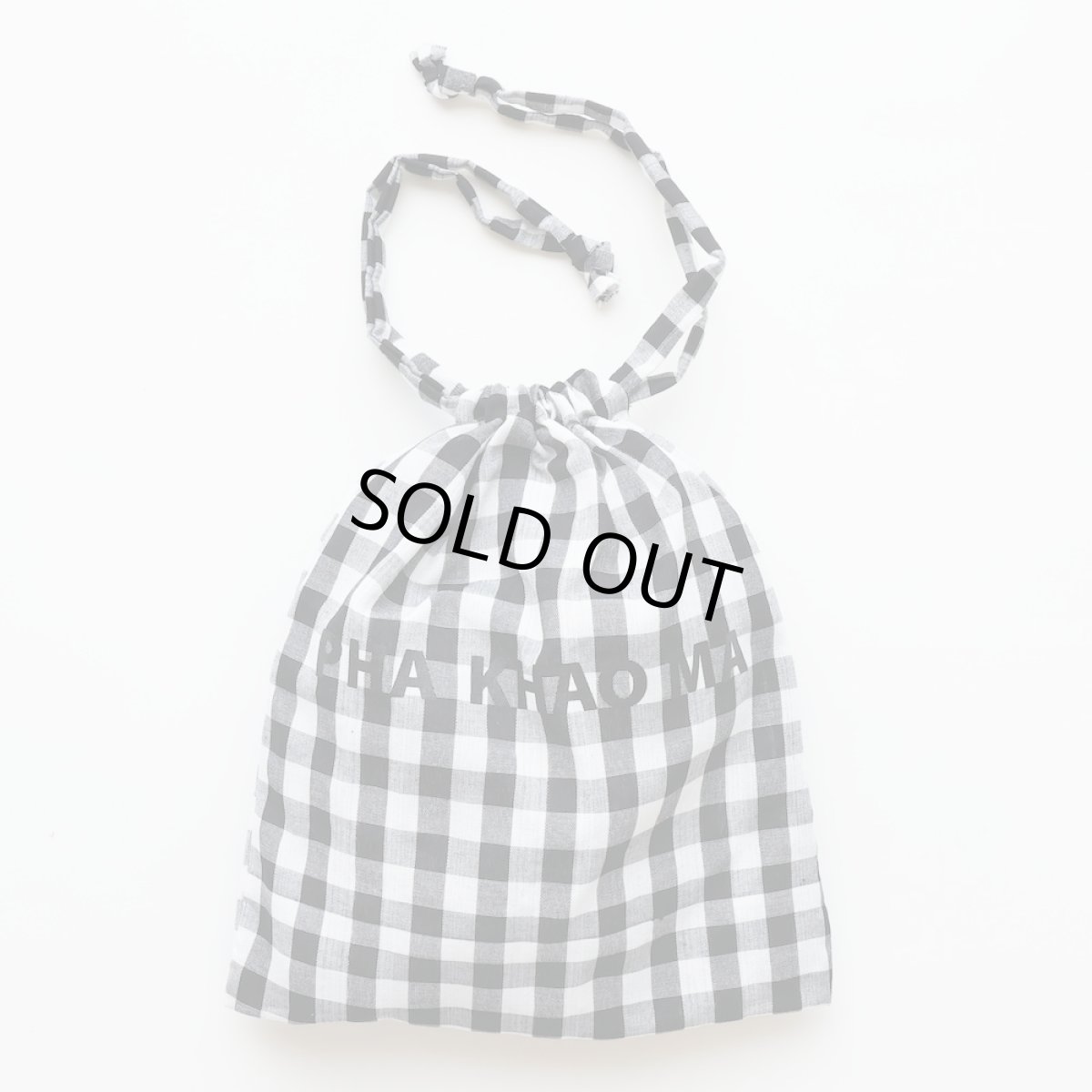 画像1: PHA KHAO MA Drawstring bag BK (1)