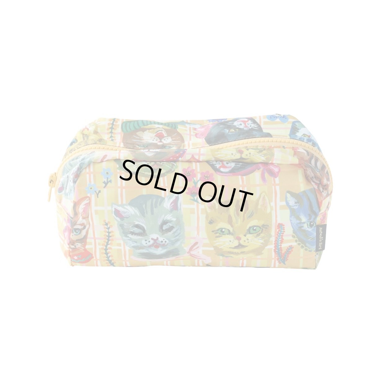 画像1: Nathalie Lete Pouch Cats(YE)  NL321 (1)