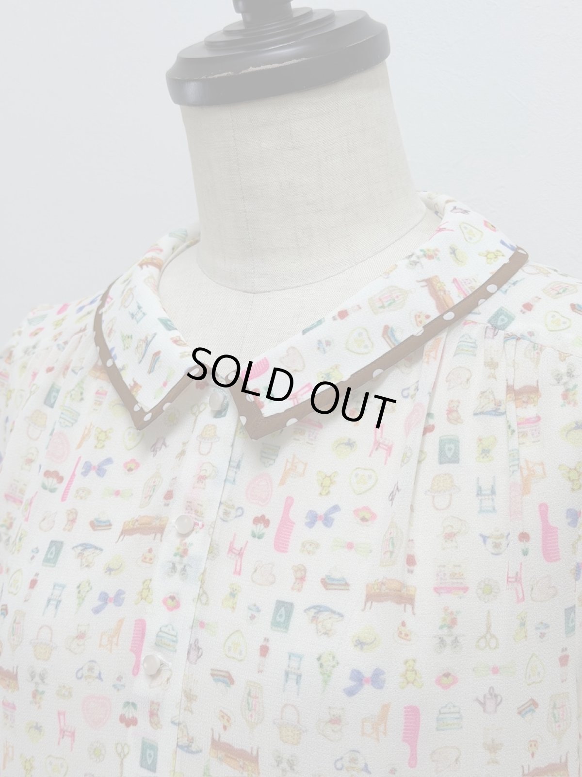 画像2: 【1月中旬〜1月下旬】テキスタイルシックワンピース(ジョーゼット)（M） 6110030 (2)