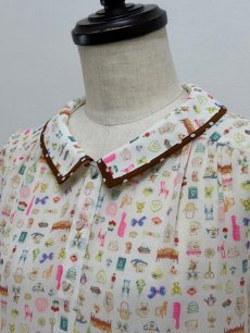 画像2: 【1月中旬〜1月下旬】テキスタイルシックワンピース(ジョーゼット)（M） 6110030 (2)