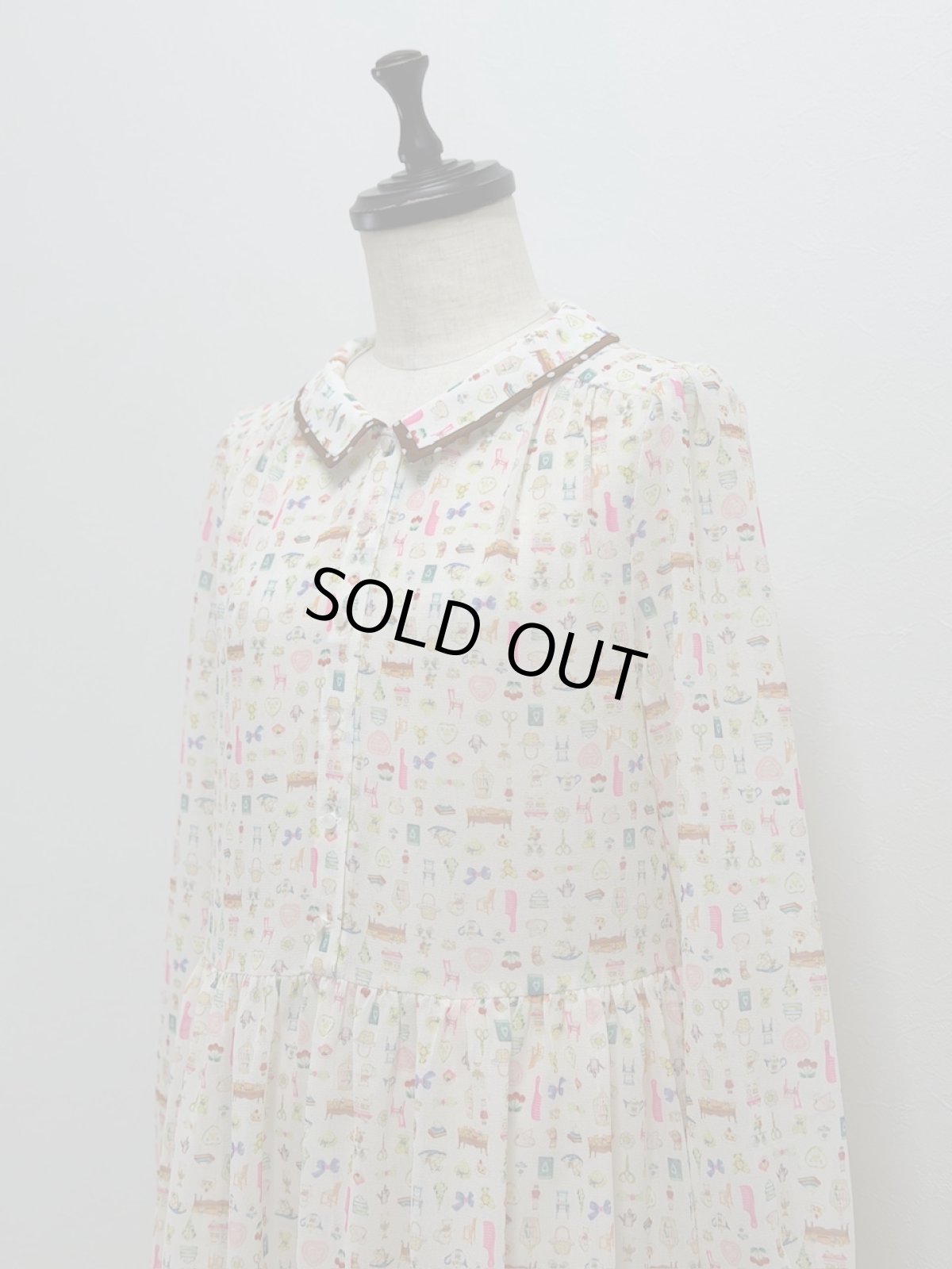 画像3: 【1月中旬〜1月下旬】テキスタイルシックワンピース(ジョーゼット)（M） 6110030 (3)