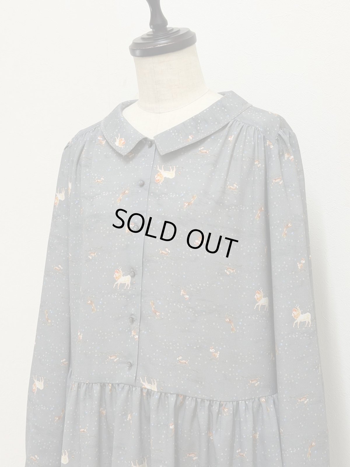 画像2: 【1月中旬〜1月下旬】テキスタイルシックワンピース(デシン)（3L） 6610020 (2)