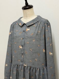 画像2: 【1月中旬〜1月下旬】テキスタイルシックワンピース(デシン)（3L） 6610020 (2)