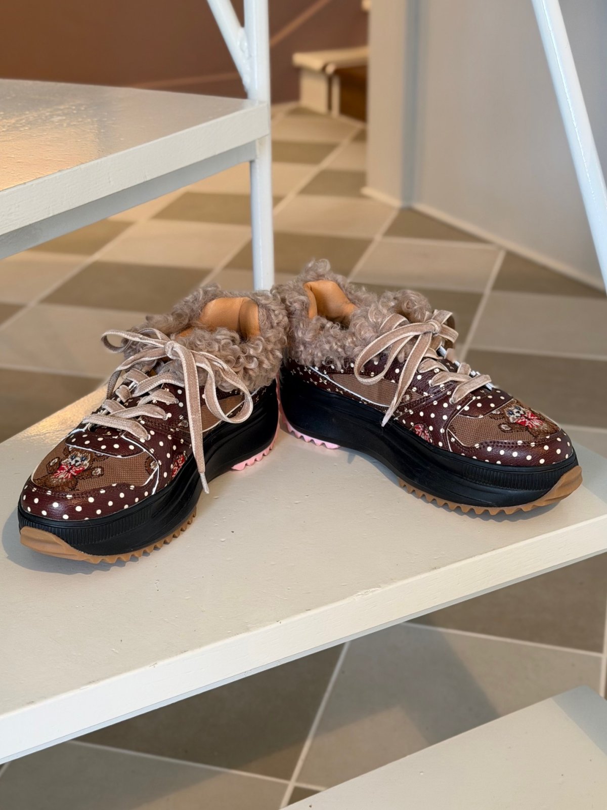 画像4: 【1月下旬〜2月上旬】Teddy mixスニーカー 6100030 (4)