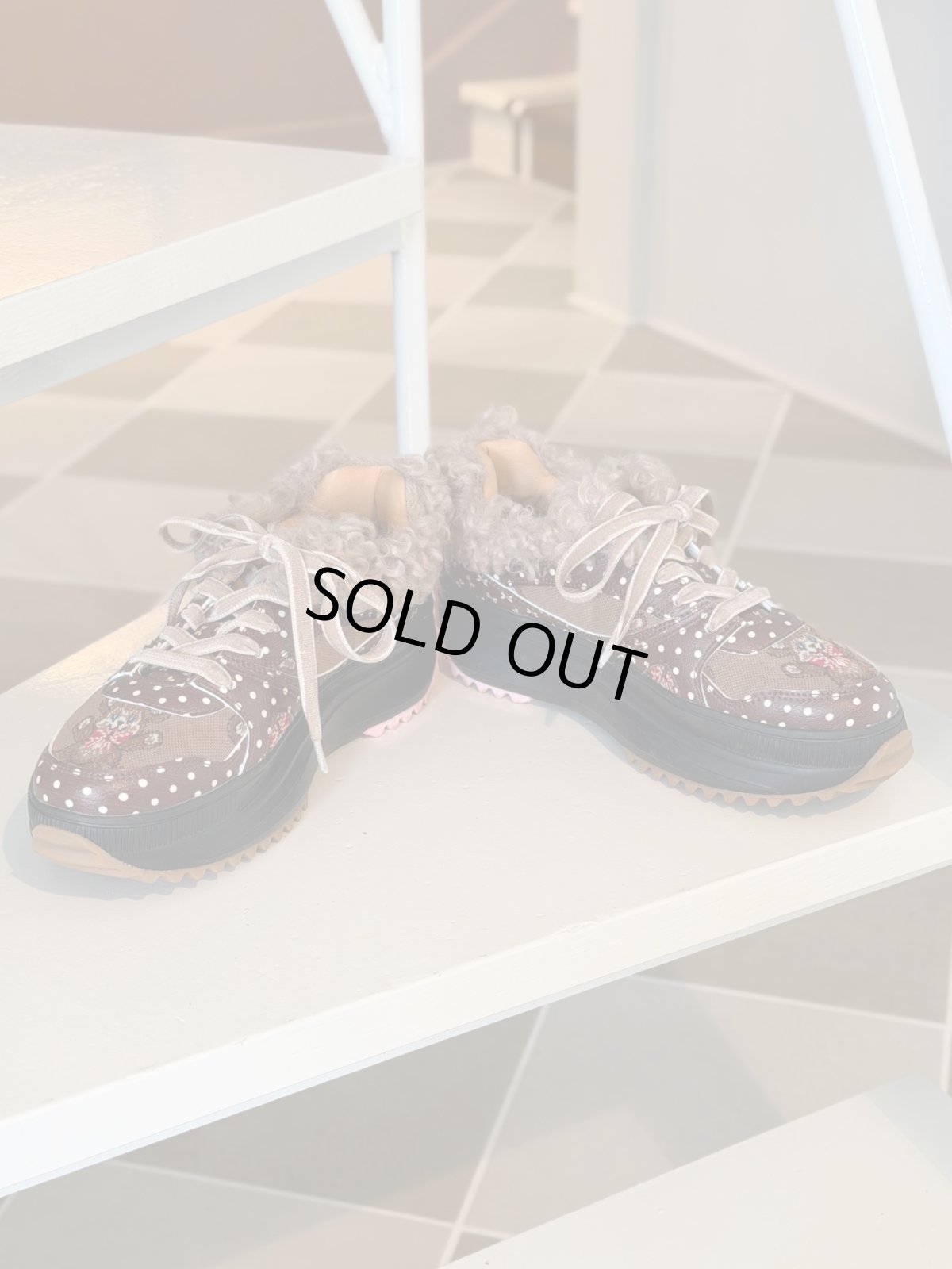 画像4: 【1月下旬〜2月上旬】Teddy mixスニーカー　6100030 (4)