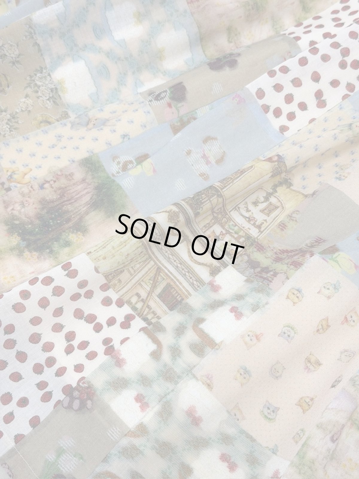 画像2: 【12月中旬〜12月下旬】テキスタイル丈短めスッキリスカート（M）6160080 (2)