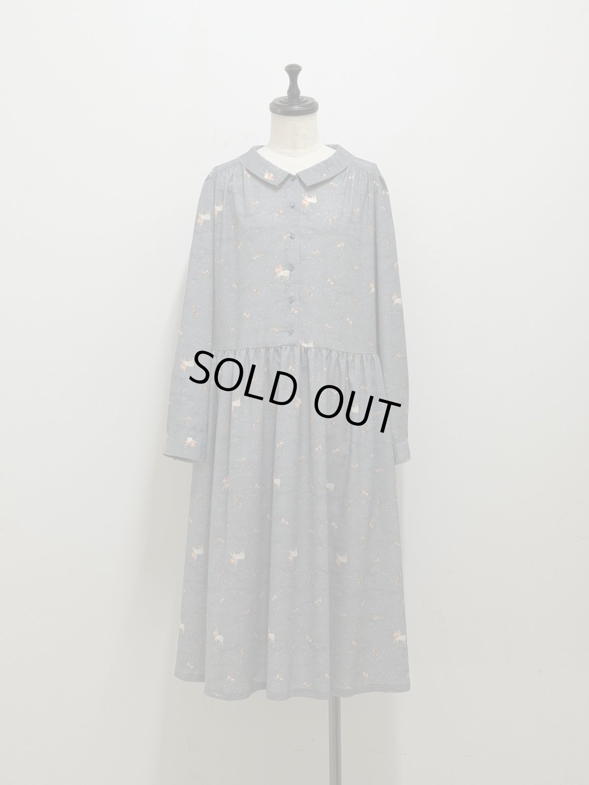 画像1: 【1月中旬〜1月下旬】テキスタイルシックワンピース(デシン)（3L） 6610020 (1)