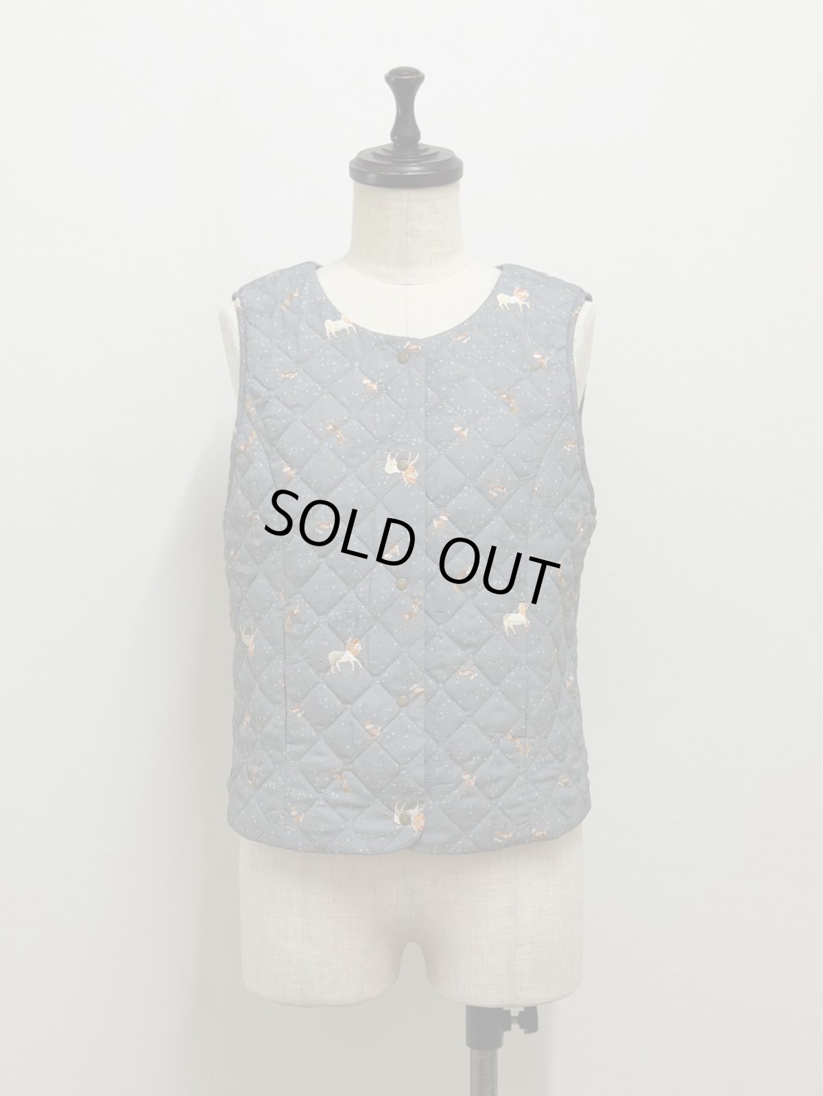 画像5: 【1月中旬〜1月下旬】草原のライオン キルトベスト(3L)　6690020 (5)