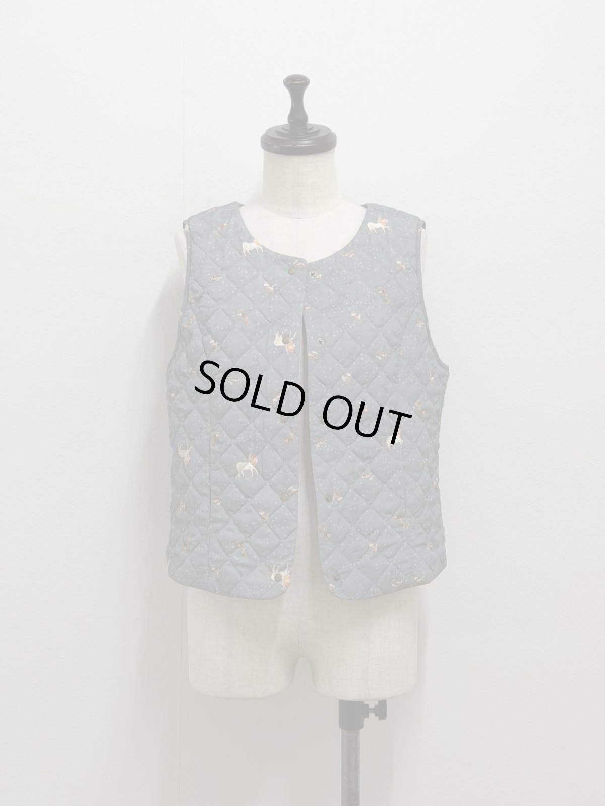 画像6: 【1月中旬〜1月下旬】草原のライオン キルトベスト(M)　6190010 (6)