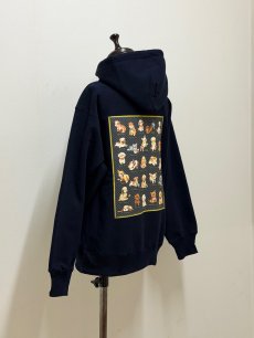 画像1: 【1月中旬〜1月下旬】こいぬ図鑑パーカー ネイビー（3L）5685180-1 (1)