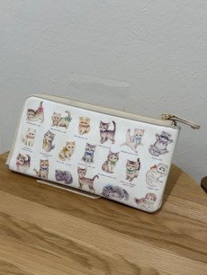 画像2: 【4月中旬〜4月下旬】テキスタイルぺたんこ長財布　6100180 (2)