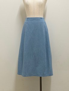 画像1: 【4月中旬〜4月下旬】クレープデニムスカート（M）6160170 (1)
